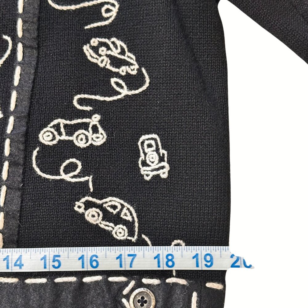 Rare New York Vintage Michael Simon Car Themed Black Jacket Sz P/M - Picture 6 of 7